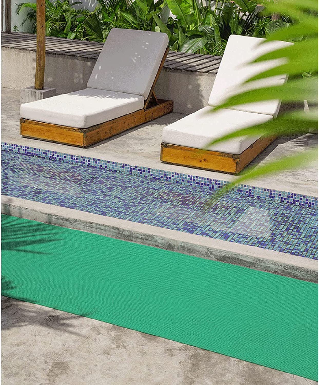 Tappeto Antiscivolo Impermeabile Anti-Slip | Pedana in Plastica, Gomma, ZIG ZAG, Su MISURA | Sauna - Bagno Turco - Piscina - Docce - Spogliatoi | Grigio o Verde
