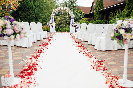 TAPPETO NUZIALE BIANCO PASSATOIA MATRIMONIO CERIMONIA CHIESA EVENTO