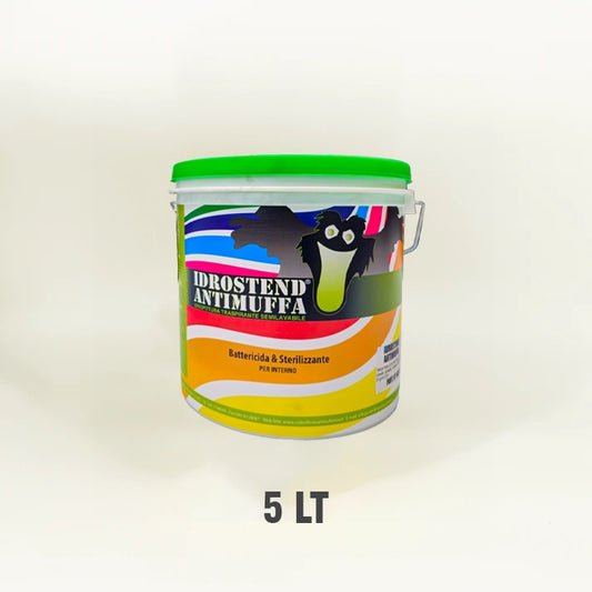IDROSTEND ANTIMUFFA Pittura Traspirante Idropittura Opaca Interni Semilavabile ALTA COPERTURA ANTIMUFFA ANTIALGA