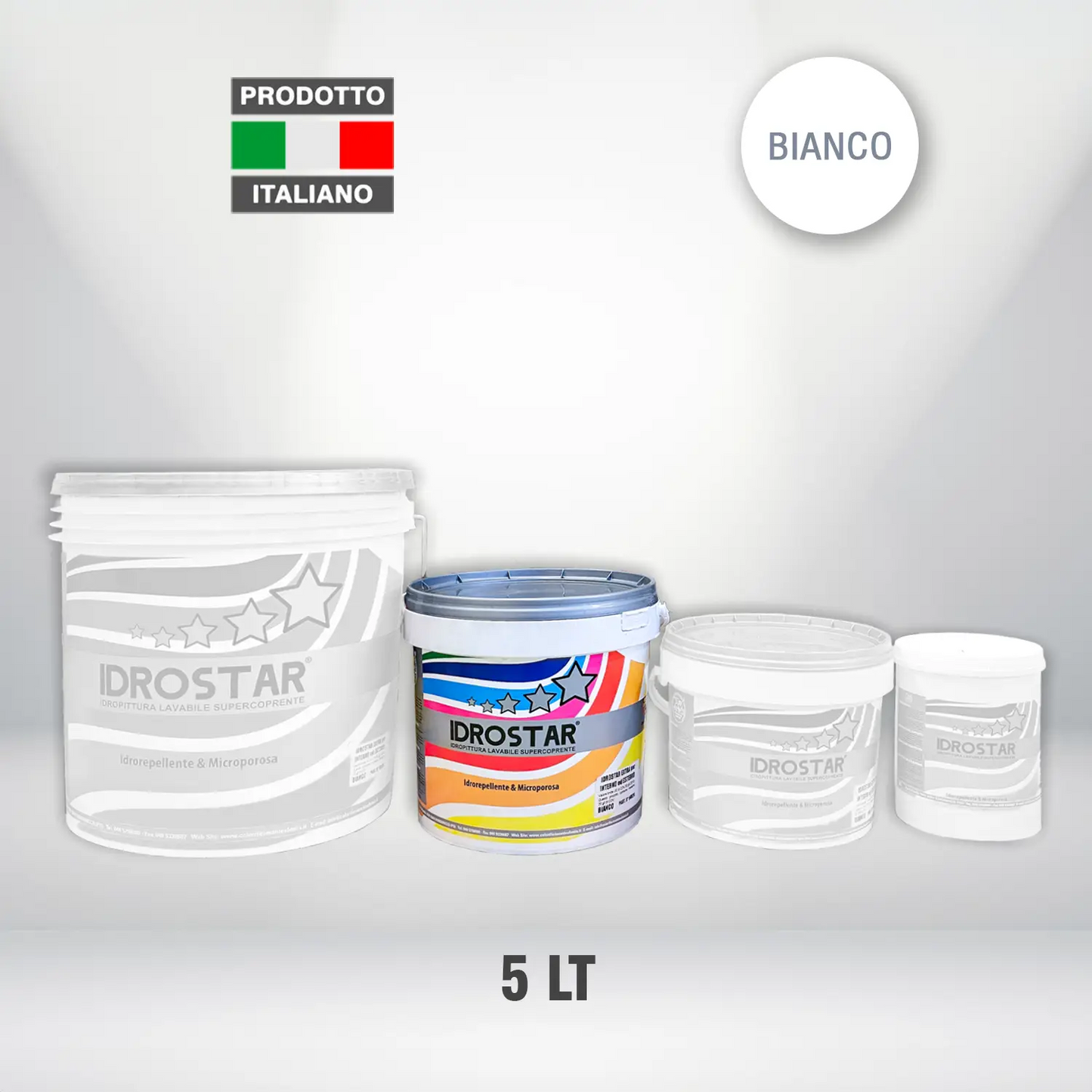 IDROSTAR EXTRA LAVABILE PER INTERNO ED ESTERNO idrorepellente, microporosa, di alto potere coprente e ottima resistenza all’aggressione degli agenti atmosferici.