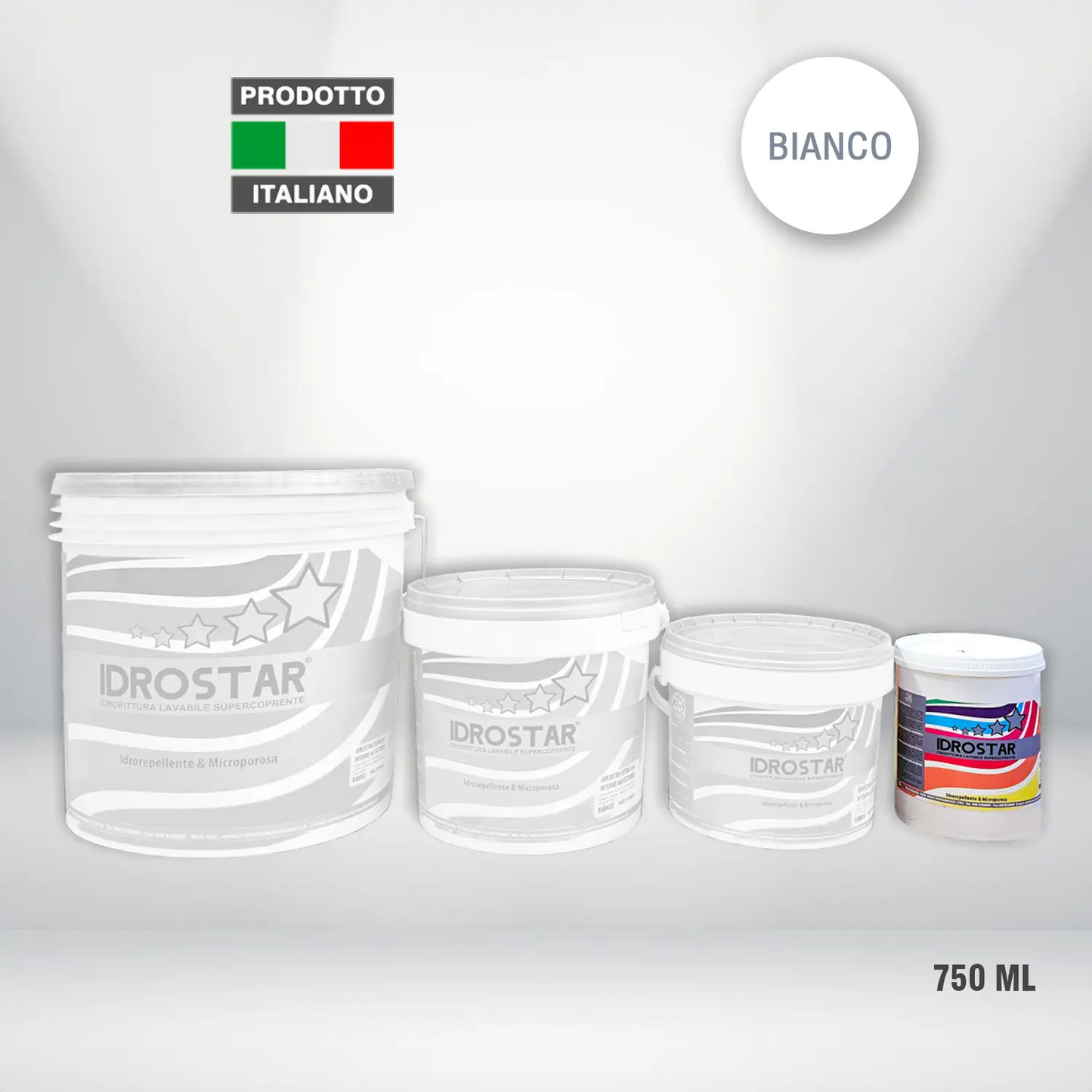 IDROSTAR EXTRA LAVABILE PER INTERNO ED ESTERNO idrorepellente, microporosa, di alto potere coprente e ottima resistenza all’aggressione degli agenti atmosferici.