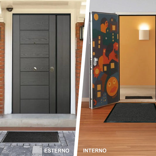 Tappeto zerbino Asciugapassi bordo antinciampo fondo antiscivolo lavabile