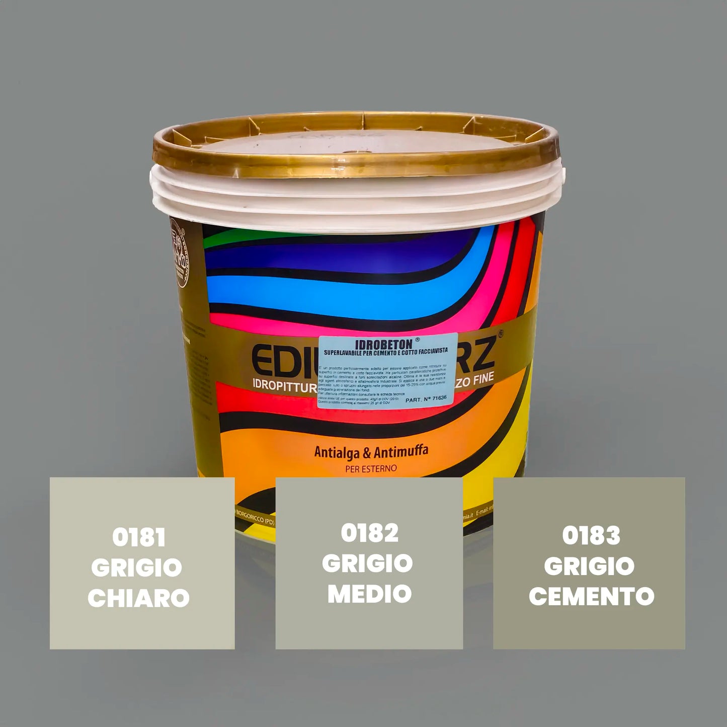 IDROBETON ANTIALGA pittura al quarzo antialga antimuffa per esterno