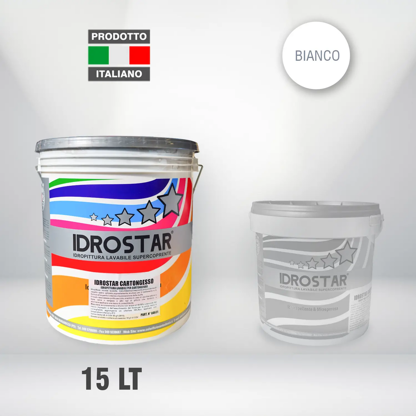 IDROSTAR CARTONGESSO Idropittura lavabile supercoprente IDROREPELLENTE E MICROPOROSA