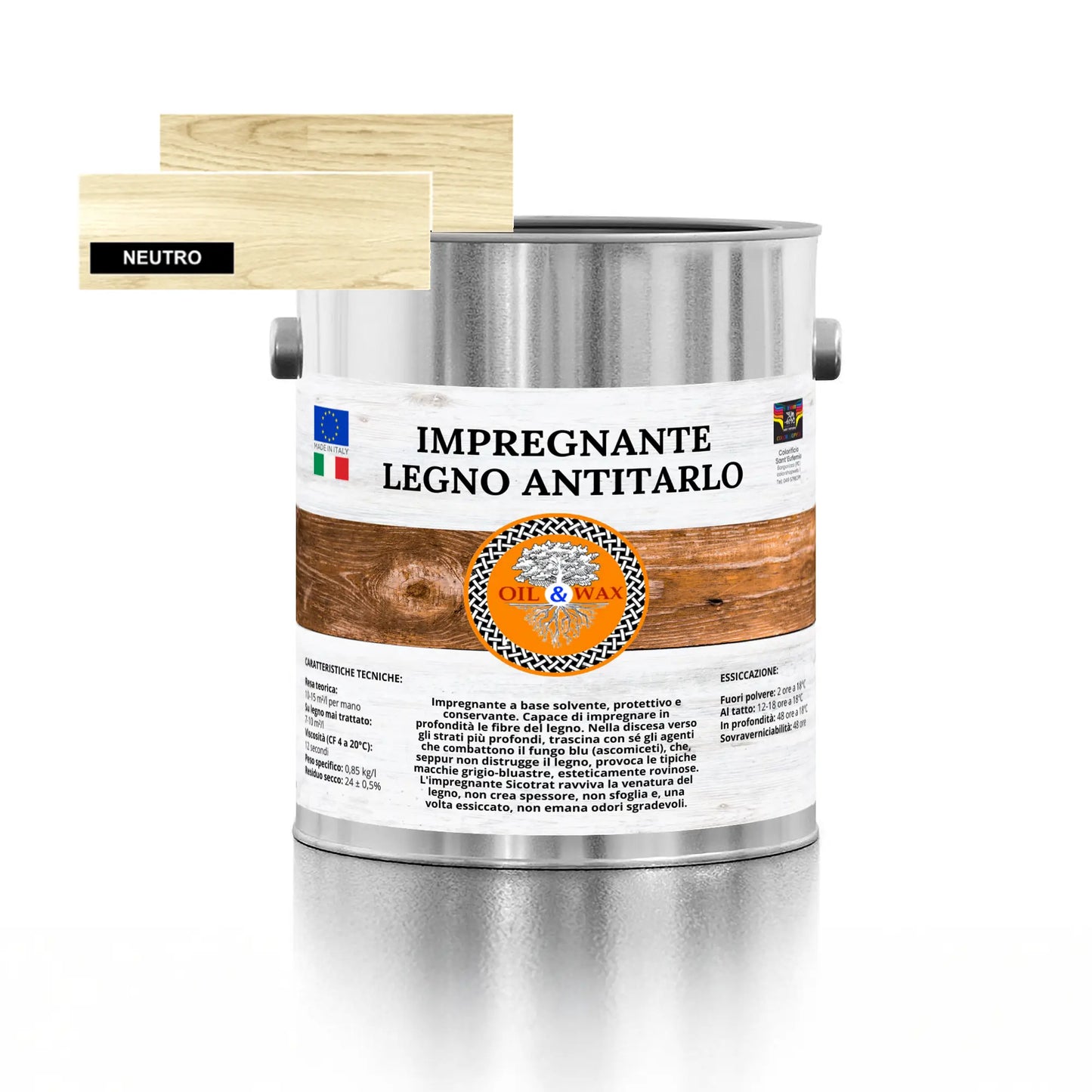 IMPREGNANTE Per Legno Interno-esterno Antitarlo Fungicida Antialga PROFESSIONALE - SICOTRAT