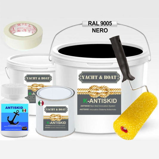 KIT K-ANTISKID Smalto NAUTICO ACRILICO BICOMPONENTE SATIN ANTISCIVOLO ANTISDRUCIOLO