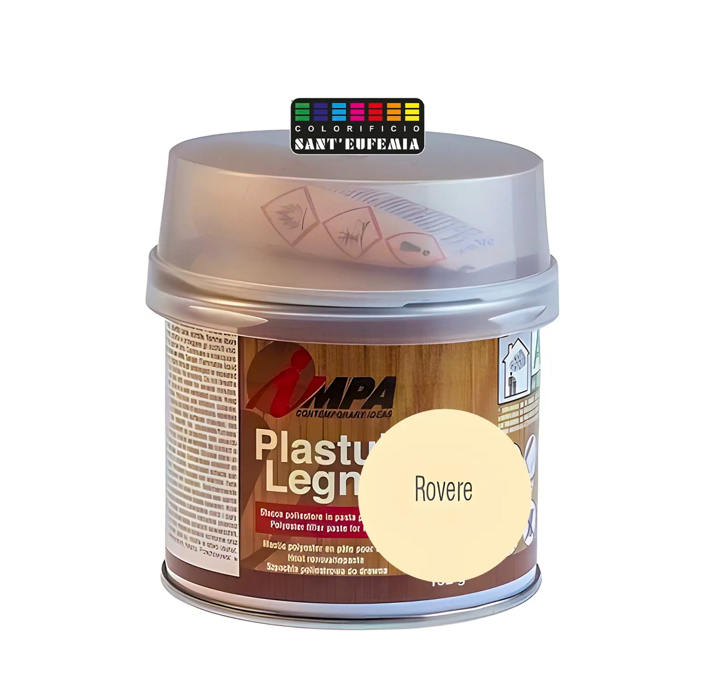 STUCCO IN PASTA BICOMPONENTE COLORATO IMPA PLASTUK LEGNO