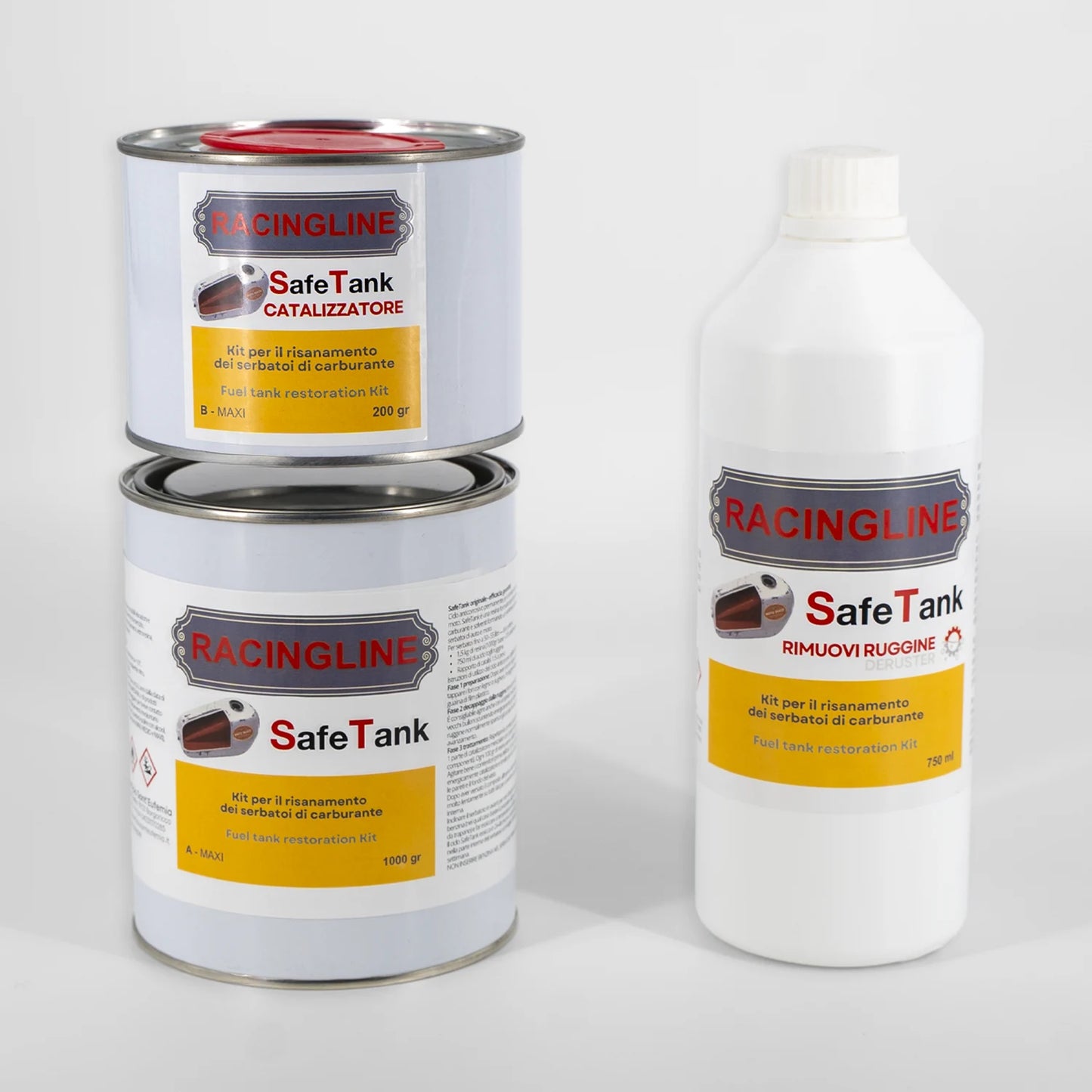 SAFETANK TRATTAMENTO BONIFICA RISANAMENTO SERBATOI KIT COMPLETO AUTO MOTO