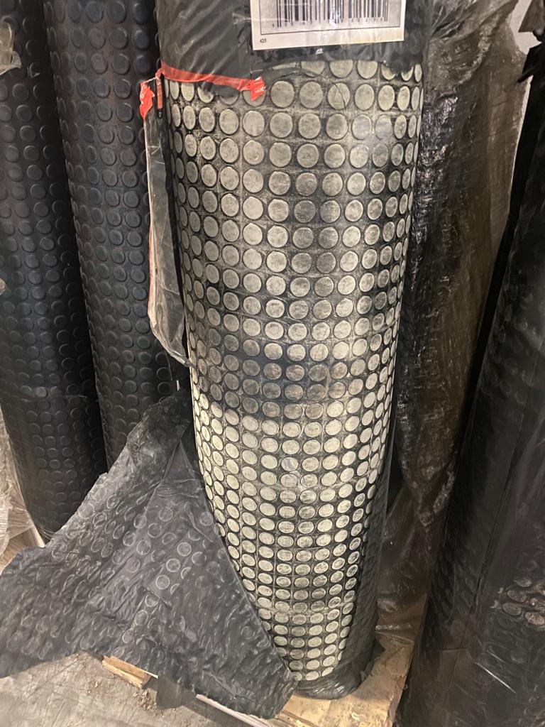 2° SCELTA Tappeto 100% gomma ALTO spessore 3mm BOLLO antiscivolo nero