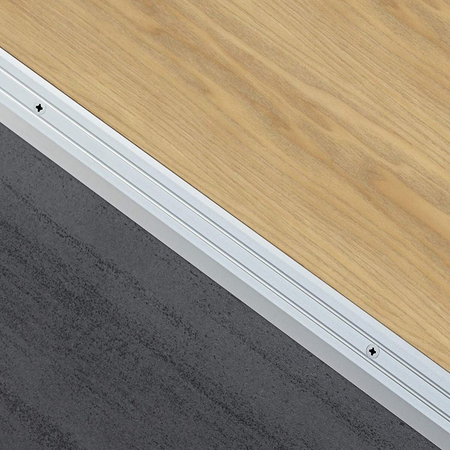 Profilo livello coprisoglia pavimenti alluminio forato inclusi viti e tasselli