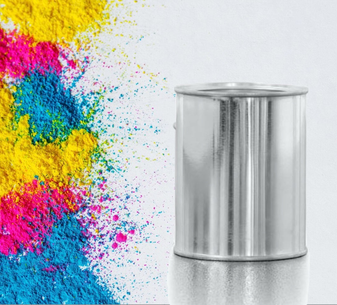 Barattoli in latta vuota per vernici e solventi con coperchio