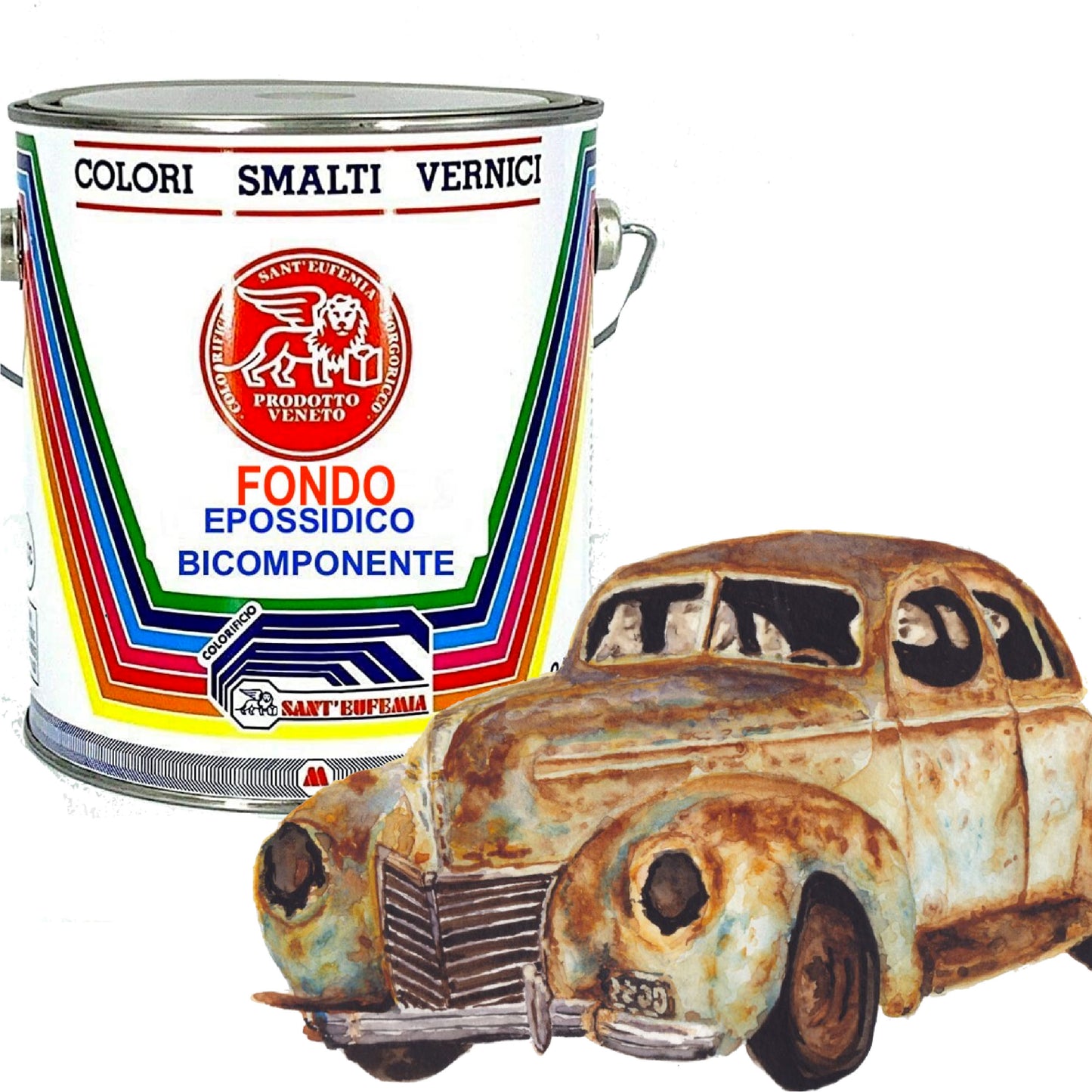 SMALTO VERNICE FONDO EPOSSIDICO GRIGIO RAL 7035 EPOX