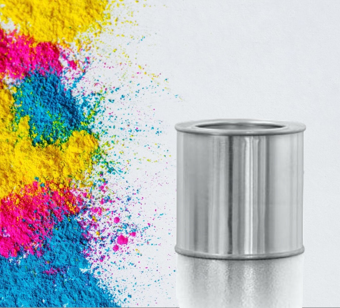 Barattoli in latta vuota per vernici e solventi con coperchio