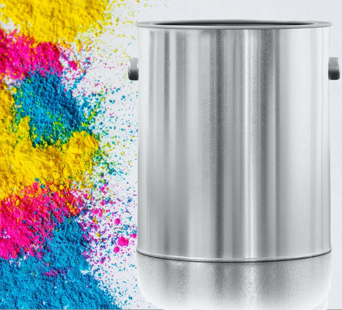 Barattoli in latta vuota per vernici e solventi con coperchio