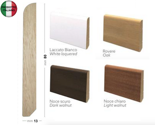 ZOCCOLINO BATTISCOPA H 75-100 mm PREZZO VENDITA UNITARIO/ALLA BARRA ( Le BARRE sono da 2,4 ml)