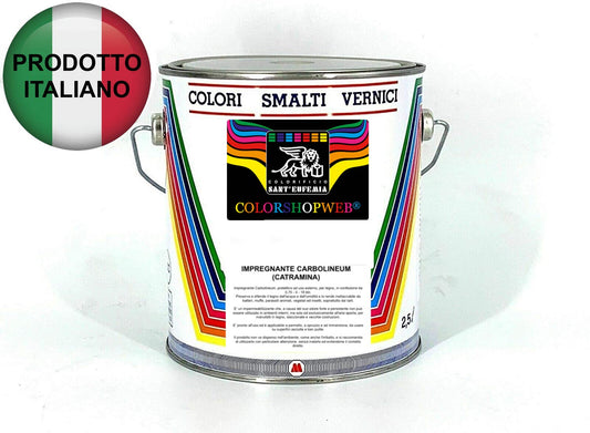 CARBOLINEUM IMPREGNANTE CATRAMINA IMPERMEABILIZZANTE LEGNO 0,75 - 4 - 19 Litri