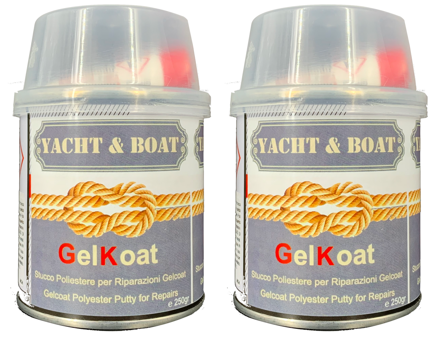 STUCCO GELCOAT 250 ml FILLER BICOMPONENTE NAUTICO RIPARAZIONE BARCHE