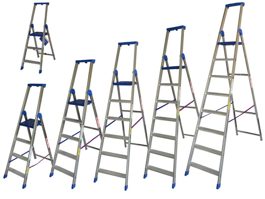Scala in alluminio Climb Evo Da 3 a 8 gradini Da mt 1,45 a 2,85