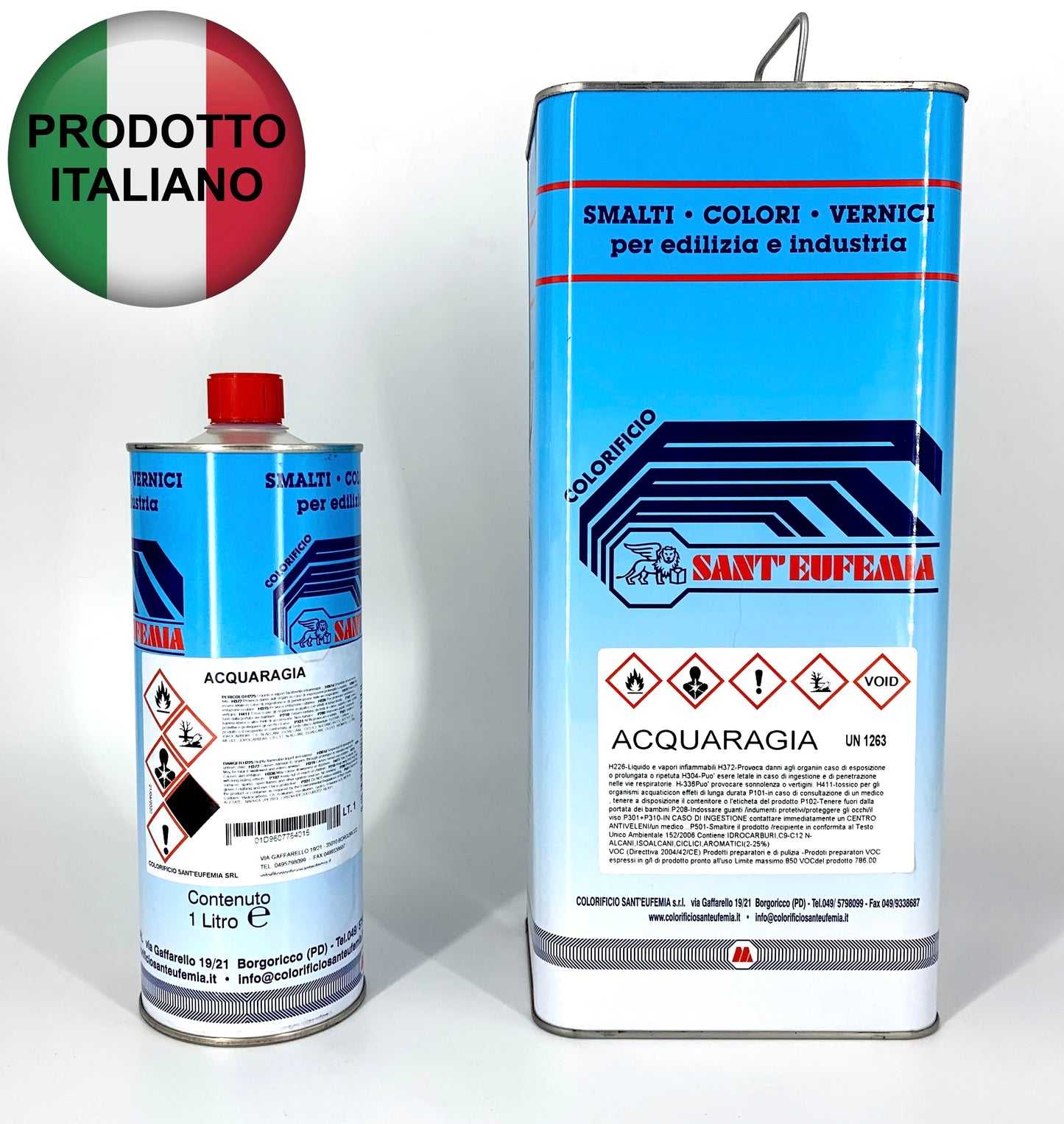 ACQUARAGIA SOLVENTE SMALTI VERNICI COLORI SINTETICI PROFESSIONALE