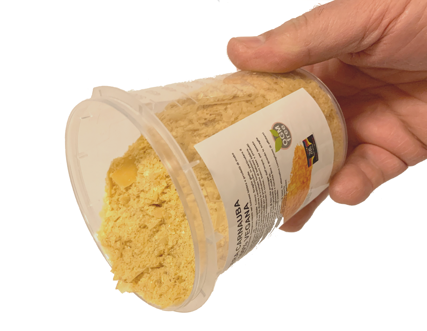 CERA CARNAUBA fiocchi scaglie pura 100% vegana SENZA OGM