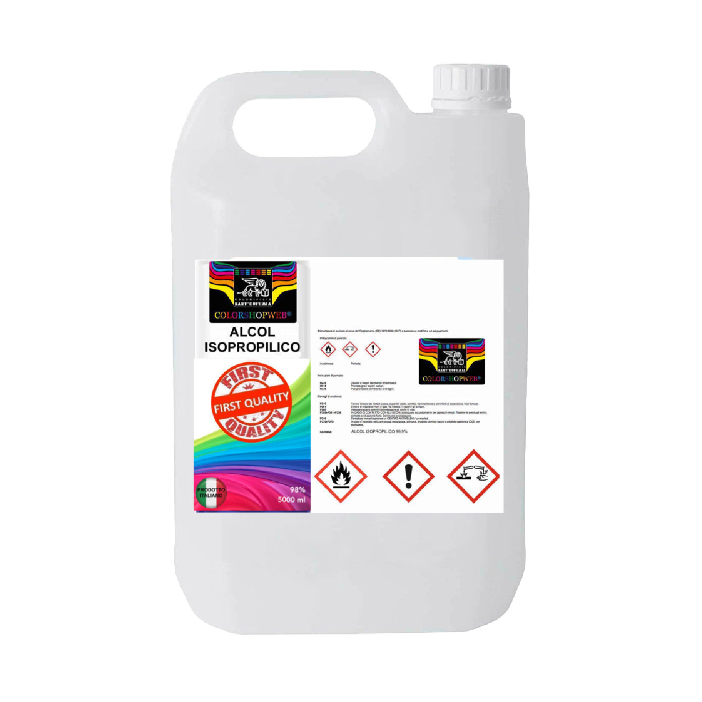 Alcool ISOPROPILICO Denaturato 98% isopropanolo 98 °C Solvente