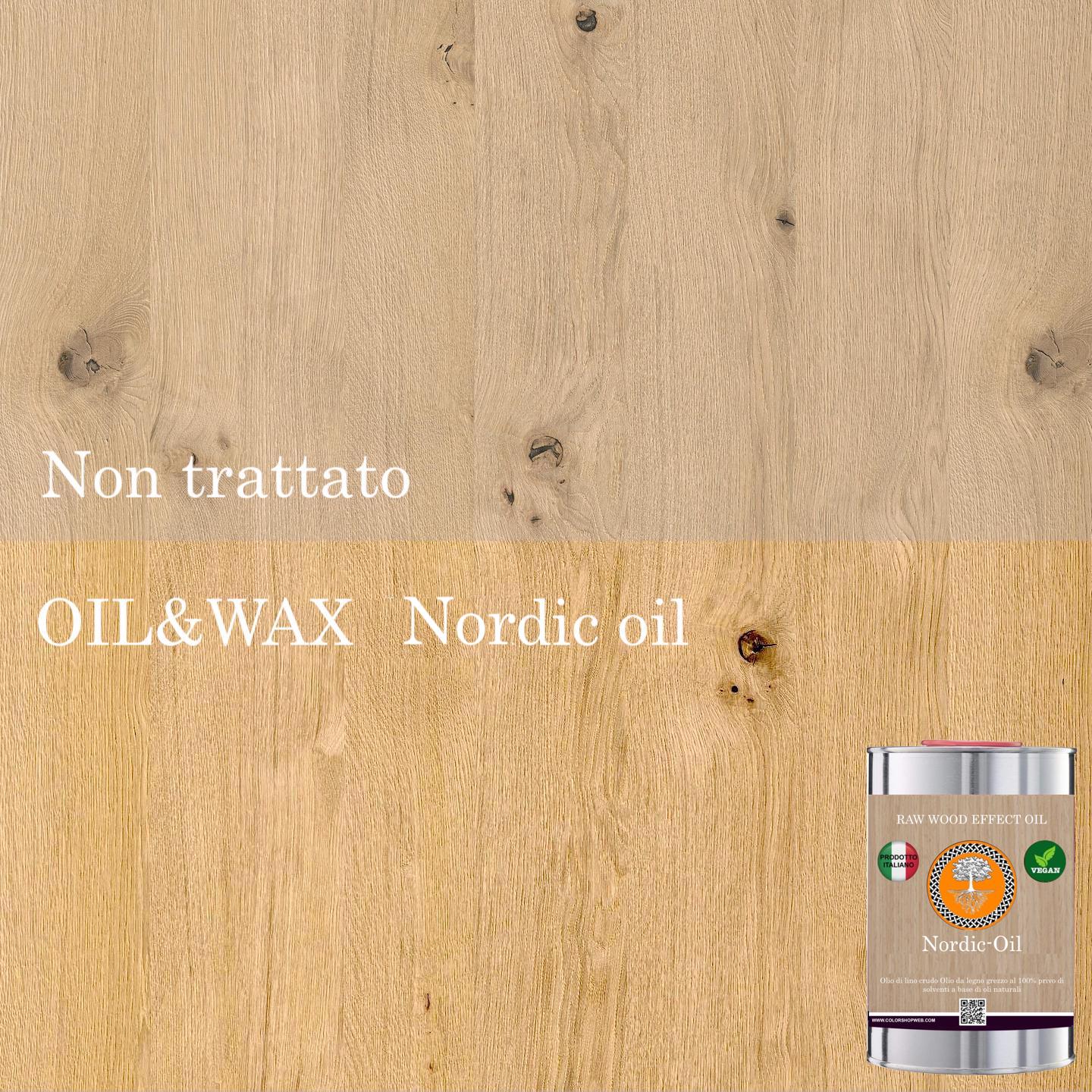 NORDIC OIL WAX puro 100% Legno Parquet naturale effeto grezzo NATURAL OIL VEGAN