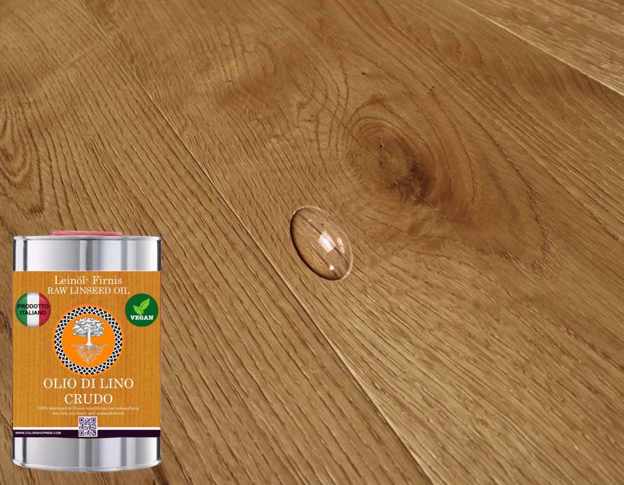 Olio di Lino CRUDO puro protettivo per Legno SIGILLANTE INNESTI VEGAN OIL&WAX