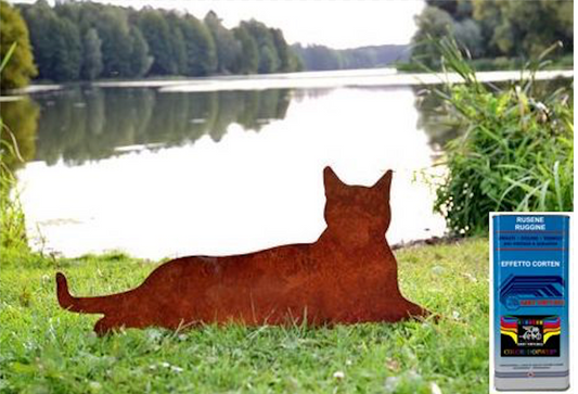 RUSENE Kit Vernice Effetto Ruggine Pittura Corten - Fondo Attivatore e Finitura