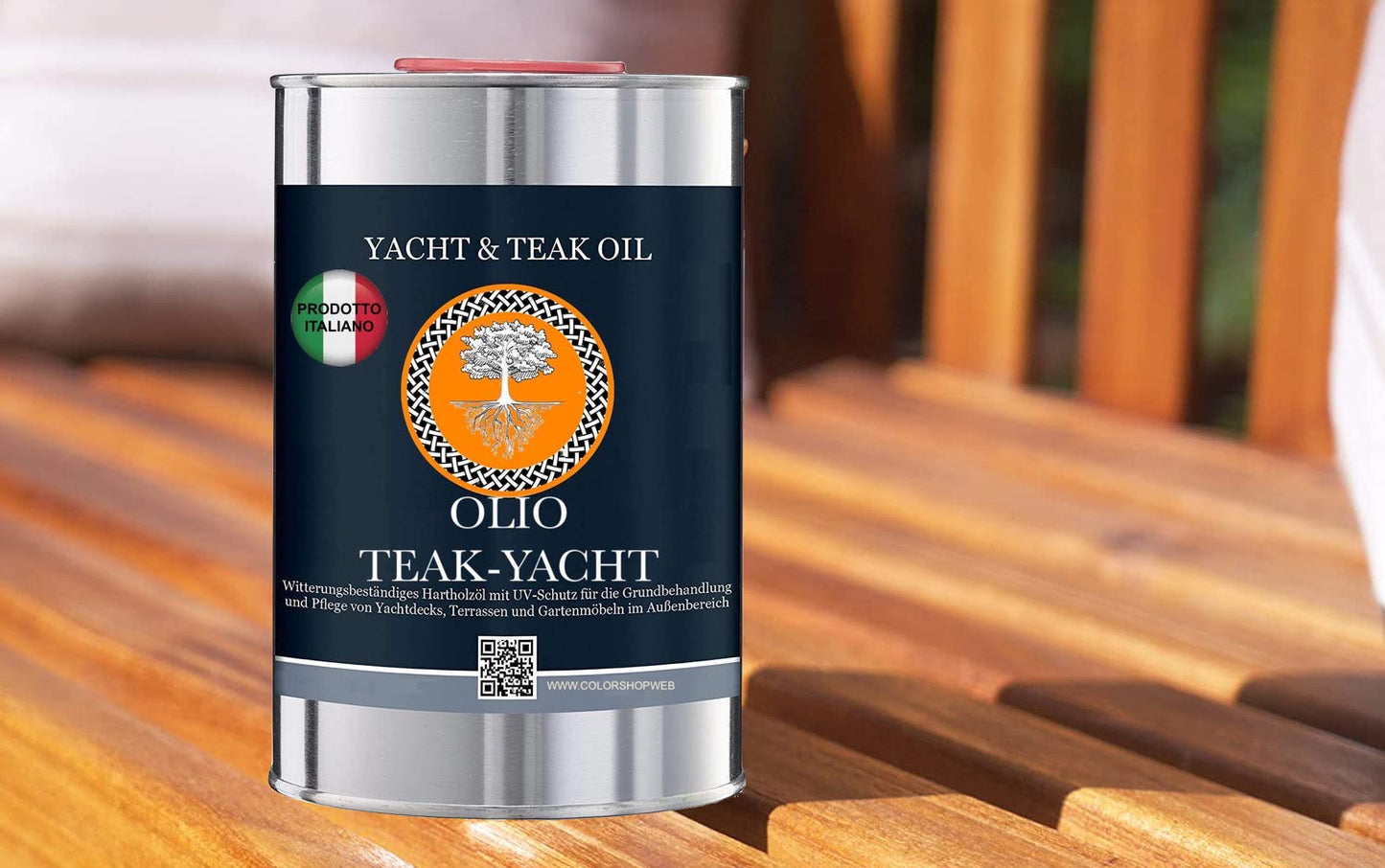 Olio TEAK puro protettivo UV MOBILI ESTERNI YACHT BARCHE NATURAL OIL VEGAN