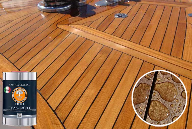 Olio TEAK puro protettivo UV MOBILI ESTERNI YACHT BARCHE NATURAL OIL VEGAN