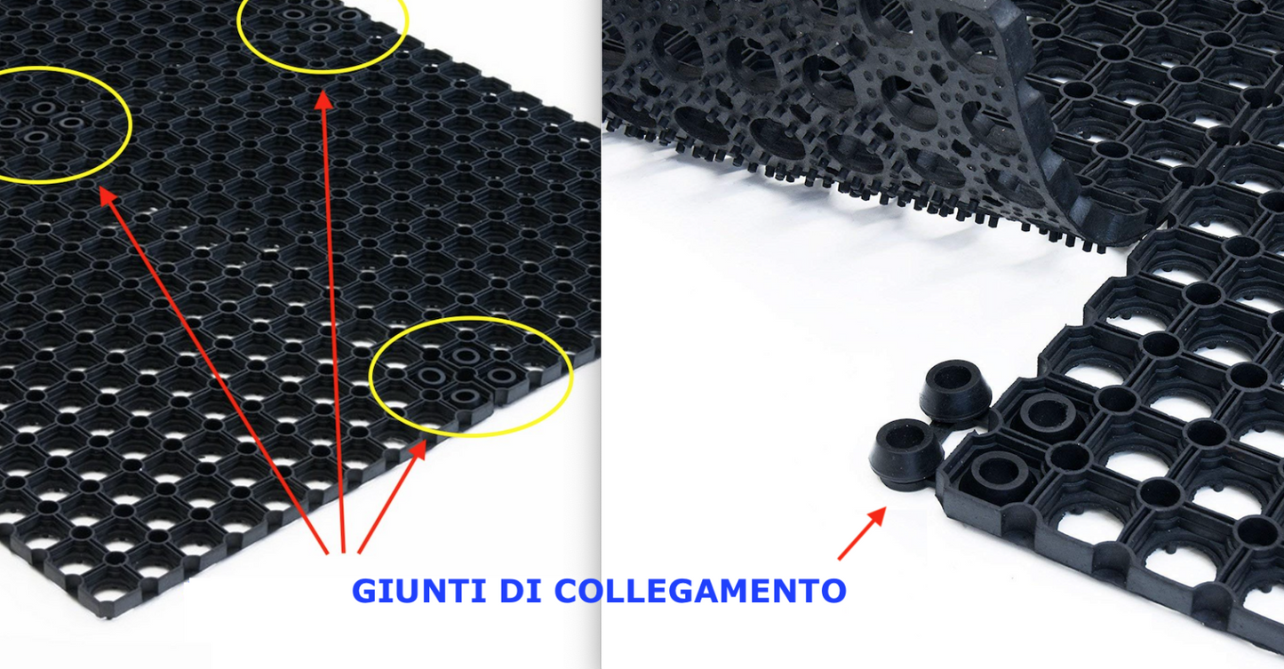 Tappeto GOMMA Rondò KIT (composto da più tappeti collegabili tra loro tramite giunti che vengono forniti compresi nel kit)