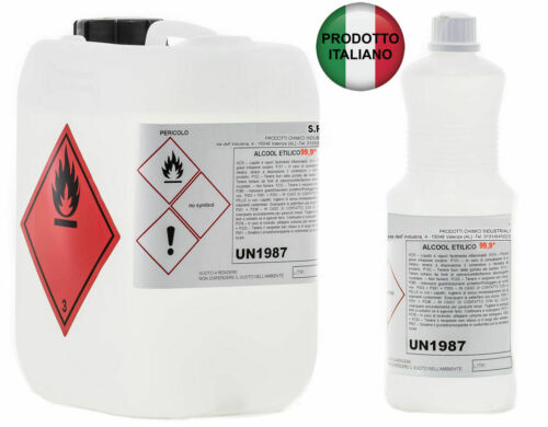Alcool Etilico Denaturato Etanolo 99,9% Disinfettante 99 °C Solvente –  colorshopweb