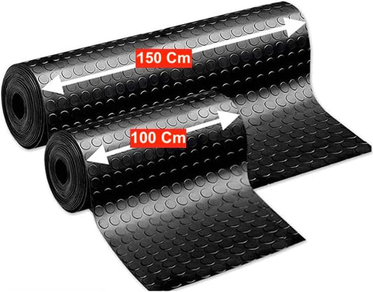 TAPPETO GOMMA NERO  o GRIGIO IN PVC COPERTURA PAVIMENTO BULLONATO