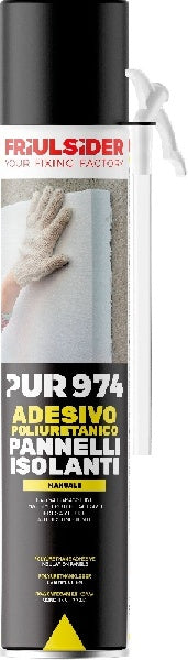 PUR 974 Adesivo poliuretanico per pannelli isolanti ml.800