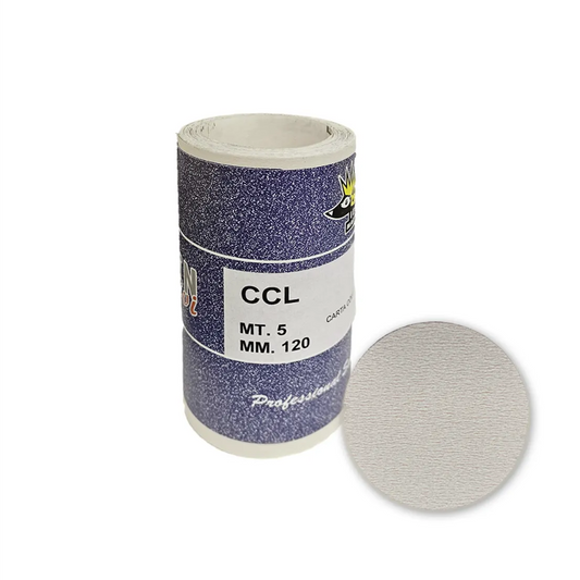Minirotolo in carta abrasiva indicata per la levigatura di stucchi e pittura mm 120x5000 CCL