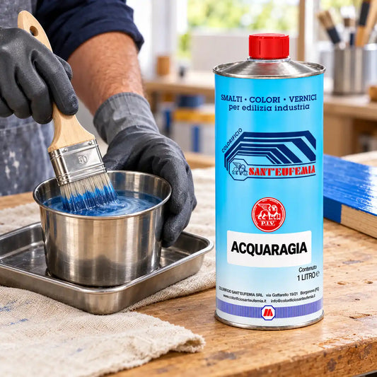 ACQUARAGIA SOLVENTE SMALTI VERNICI COLORI SINTETICI PROFESSIONALE