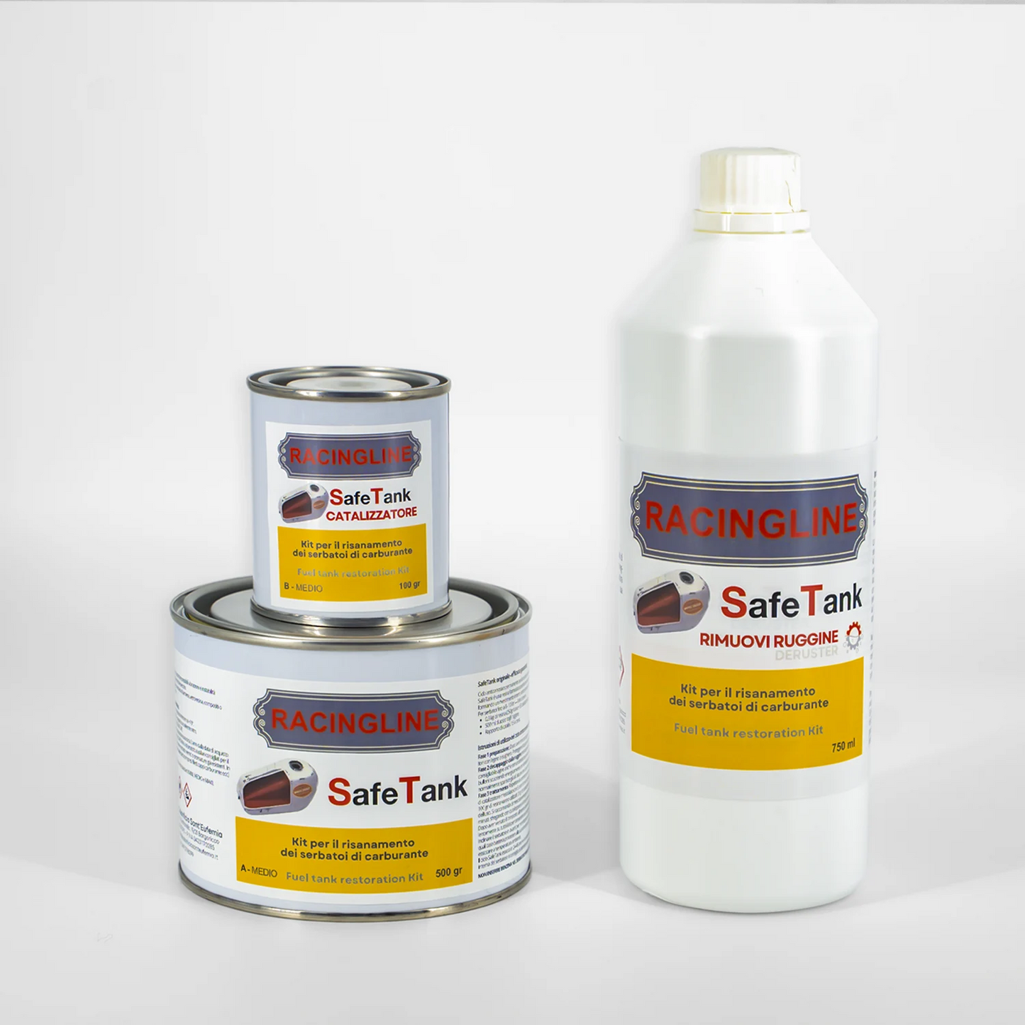 SAFETANK TRATTAMENTO BONIFICA RISANAMENTO SERBATOI KIT COMPLETO AUTO MOTO