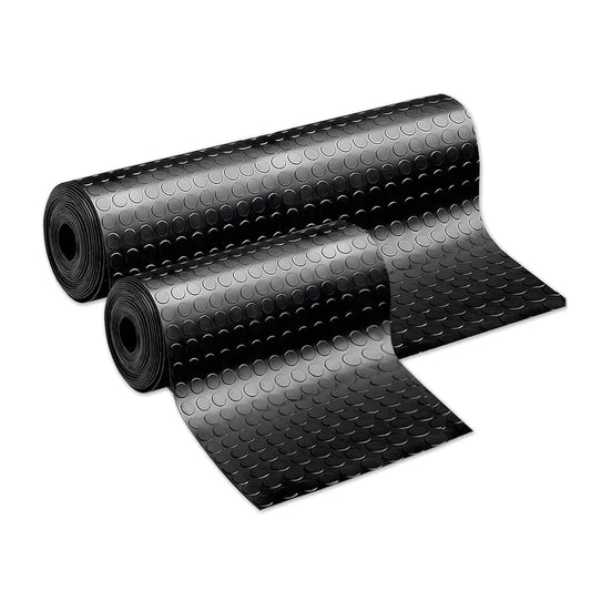 TAPPETO GOMMA NERO  o GRIGIO IN PVC COPERTURA PAVIMENTO BULLONATO