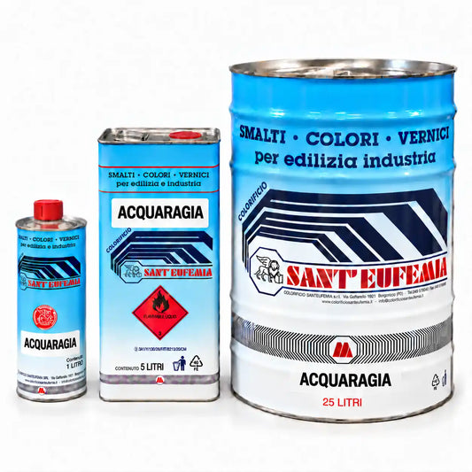 ACQUARAGIA SOLVENTE SMALTI VERNICI COLORI SINTETICI PROFESSIONALE