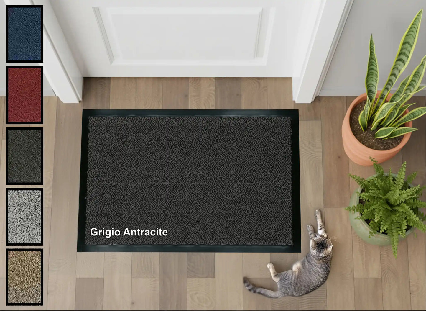 Tappeto zerbino Asciugapassi bordo antinciampo fondo antiscivolo lavabile