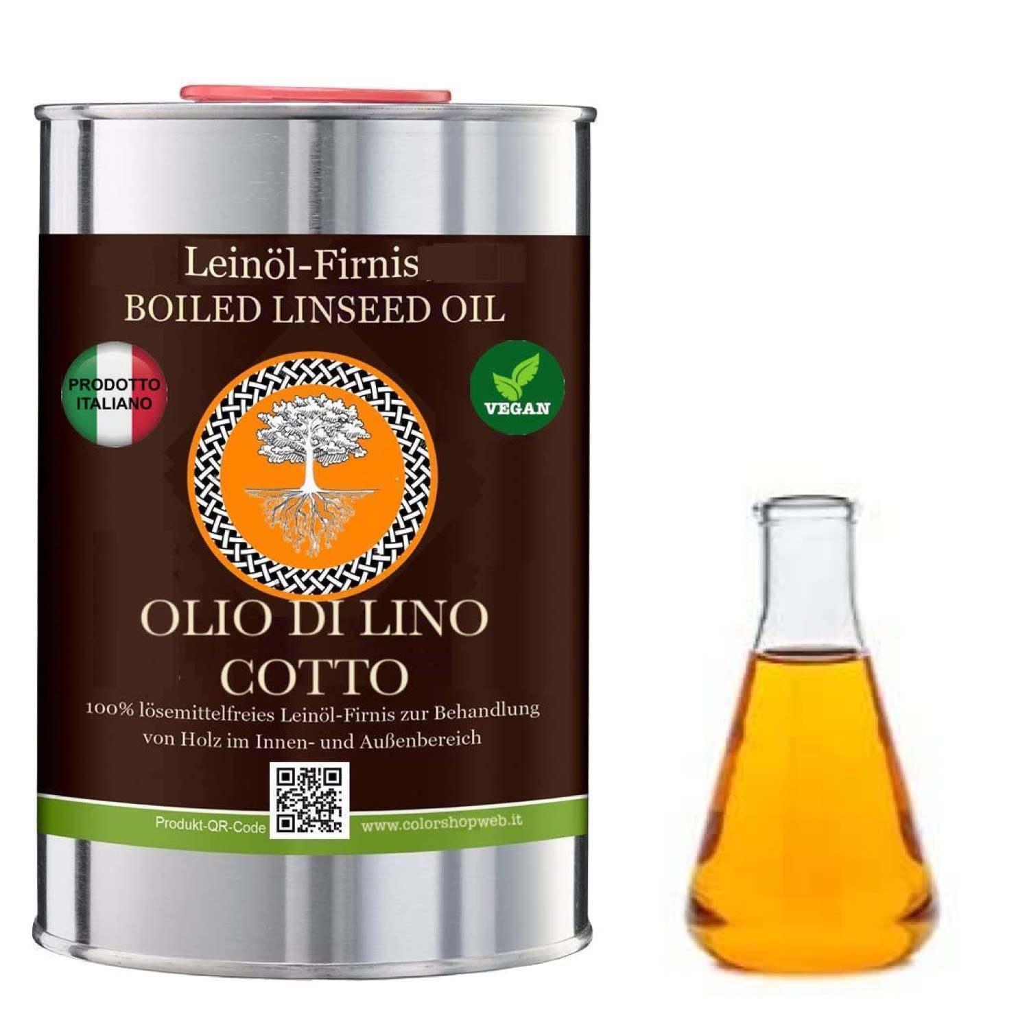 Olio Di Lino Cotto Puro Tripla Cottura 1 Litro - Gallo - Foto 10